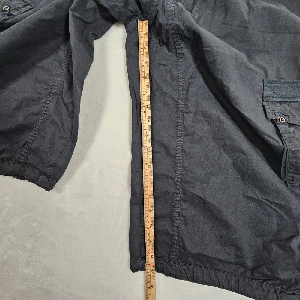 XRAY JEANS Mens Navy Blue Cargo Shorts Belted‎ Knee Length Size 40